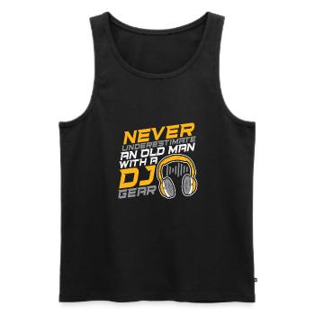 DJ Music Producer Audio Engineer Sound Guy Gift - Men's Premium Organic Tank Top - black - Front - AI Model Male 178 light (178cm)
