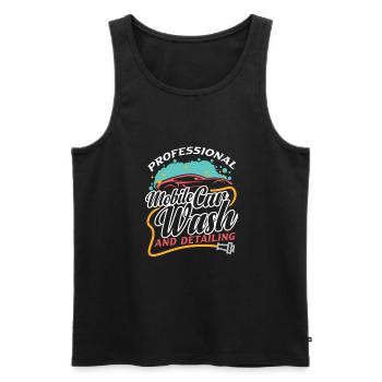 Mobile Car Detailing Auto Detailing Car Detailer - Men's Premium Organic Tank Top - black - Front - AI Model Male 178 light (178cm)