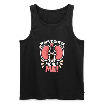 Nierentransplantation Spender Nierenkrankheit - Männer Premium Bio Tank Top - Schwarz - Vorne - Michal (187cm)