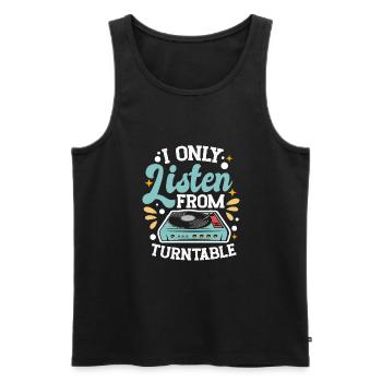 Vinyl Records LP Collector Record Lovers - Men's Premium Organic Tank Top - black - Front - Michal (187cm)