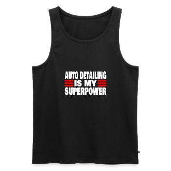 Mobile Car Detailing Auto Detailing Car Detailer - Men's Premium Organic Tank Top - black - Front - AI Model Male 178 light (178cm)