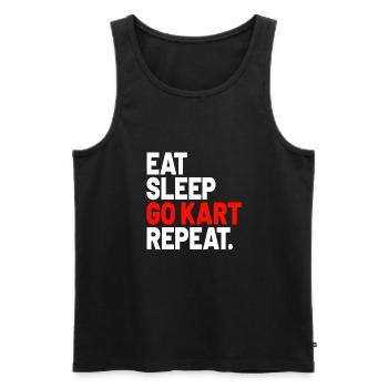 Go Kart Racing Go Kart Cars Go Karting Go-Karter - Männer Premium Bio Tank Top - Schwarz - Vorne - AI Model Male 178 light (178cm)