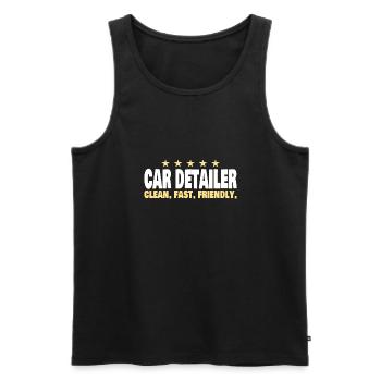 Mobile Car Detailing Auto Detailing Car Detailer - Men's Premium Organic Tank Top - black - Front - AI Model Male 178 light (178cm)