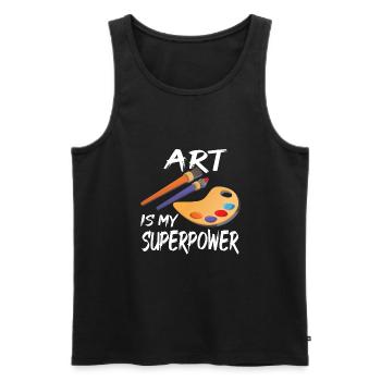 Artist Painting Painter Art Paint Art Teacher - Débardeur bio Premium Homme - noir - Devant - AI Model Male 178 light (178cm)