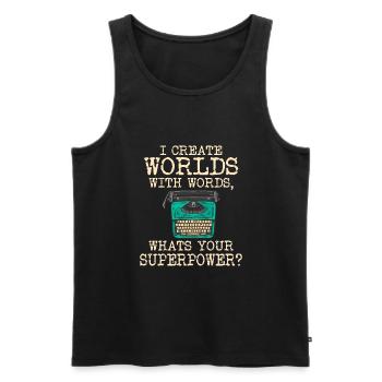 Author Writing Writer Literature Gift Idea - Men's Premium Organic Tank Top - black - Front - Michal (187cm)
