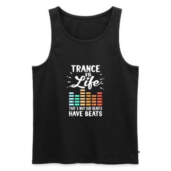 Trance Music Electronic Dance Music DJ Mixer - Men's Premium Organic Tank Top - black - Front - AI Model Male 178 light (178cm)