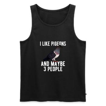 Pigeon Pigeon Racing Pigeon Racer Pigeon Keeper - Débardeur bio Premium Homme - noir - Devant - Michal (187cm)