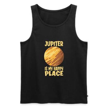 Jupiter is My Happy Place Planet Space Astronomer - Männer Premium Bio Tank Top - Schwarz - Vorne - Michal (187cm)