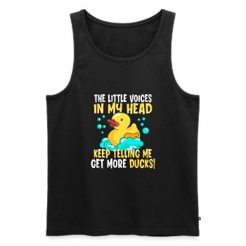 Rubber Duck Ducks Bubbles Duck lover Cute Duck - Männer Premium Bio Tank Top - Schwarz - Vorne - AI Model Male 178 light (178cm)