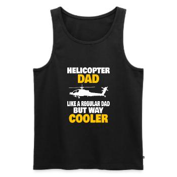 Helicopter Pilot Aviation Helicopter Dad - Männer Premium Bio Tank Top - Schwarz - Vorne - AI Model Male 178 light (178cm)