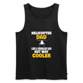 Helicopter Pilot Aviation Helicopter Dad - Men's Premium Organic Tank Top - black - Front - AI Model Male 178 light (178cm)