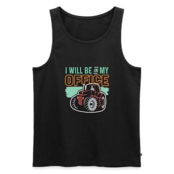 Funny Farmer Funny Farming Tractor Country Life - Men's Premium Organic Tank Top - black - Front - Michal (187cm)
