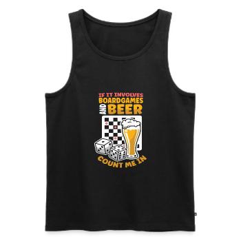 Board Games Beer Board Gamer Board Games & Beer - Männer Premium Bio Tank Top - Schwarz - Vorne - AI Model Male 178 light (178cm)