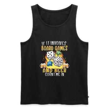 Board Games Beer Board Gamer Board Games & Beer - Männer Premium Bio Tank Top - Schwarz - Vorne - AI Model Male 178 light (178cm)