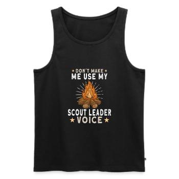 Scout Camping Outdoor Campfire Hiking Backpacking - Men's Premium Organic Tank Top - black - Front - AI Model Male 178 light (178cm)