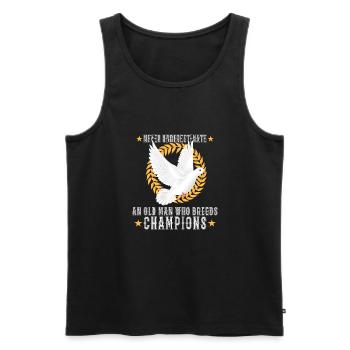 Pigeon Pigeon Racing Pigeon Racer Pigeon Keeper - Men's Premium Organic Tank Top - black - Front - AI Model Male 178 light (178cm)