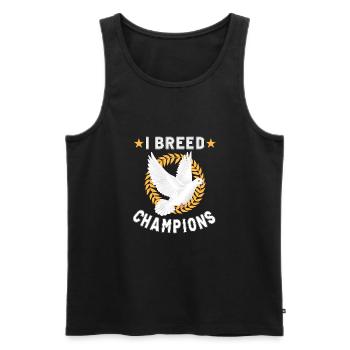 Pigeon Pigeon Racing Pigeon Racer Pigeon Keeper - Men's Premium Organic Tank Top - black - Front - AI Model Male 178 light (178cm)