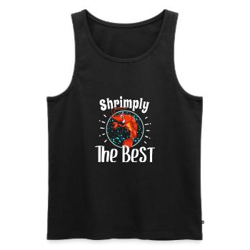 Garnelen Meeresfrüchte Lieblingsessen - Männer Premium Bio Tank Top - Schwarz - Vorne - Michal (187cm)