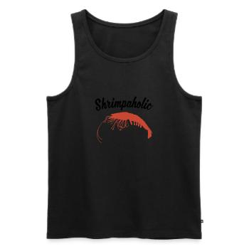 Shrimps Meeresfrüchte - Shrimpaholic - Männer Premium Bio Tank Top - Schwarz - Vorne - AI Model Male 178 light (178cm)