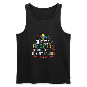 Sonderschullehrer Sped Teacher Inclusion - Männer Premium Bio Tank Top - Schwarz - Vorne - AI Model Male 178 light (178cm)
