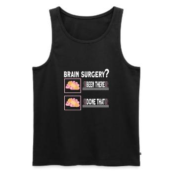 Brain Surgery Joke Brain Surgery Awareness Gift - Men's Premium Organic Tank Top - black - Front - AI Model Male 178 light (178cm)