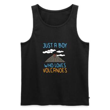 Geologist Volcano Geology Rock Hunter Rock Hunting - Men's Premium Organic Tank Top - black - Front - AI Model Male 178 light (178cm)