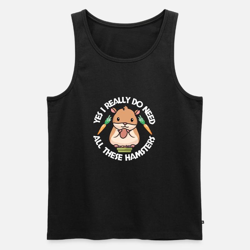 Hamster Fan Hamster Lover Hamsters - Männer Premium Bio Tank Top - Schwarz