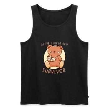 Broken Hand Broken Arm Broken Bones Funny Broken - Männer Premium Bio Tank Top - Schwarz - Vorne - AI Model Male 178 light (178cm)