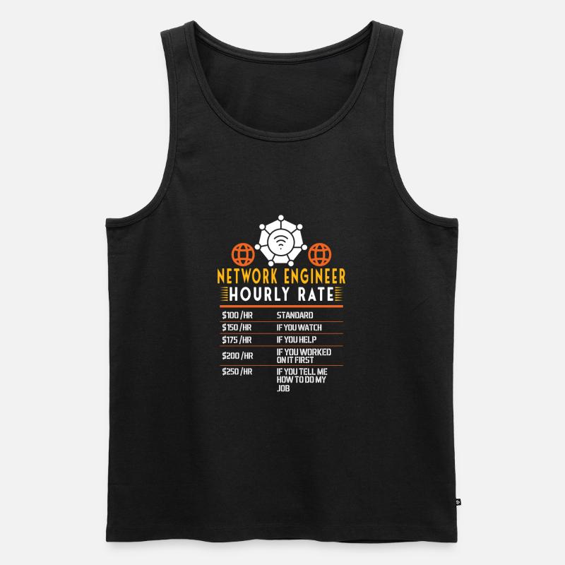 Netzwerkingenieur Sysadmin Lover System Admin - Männer Premium Bio Tank Top - Schwarz