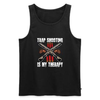 Tontaubenschießen Tontaubenschießen Fallenschießen - Männer Premium Bio Tank Top - Schwarz - Vorne - AI Model Male 178 light (178cm)