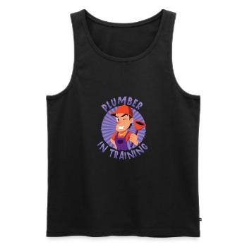 Plumber Master Plumber Repair Pipes Pipe Pliers - Men's Premium Organic Tank Top - black - Front - Michal (187cm)