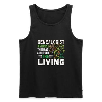 Stammbaum Familienhistoriker Genealogie Genealoge - Männer Premium Bio Tank Top - Schwarz - Vorne - AI Model Male 178 light (178cm)