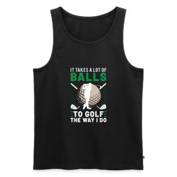 Golf Player Golfer Golf Golf Cart Golf Mom - Männer Premium Bio Tank Top - Schwarz - Vorne - AI Model Male 178 light (178cm)