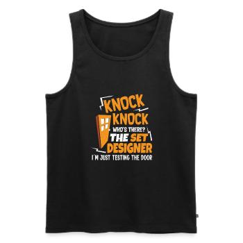 writer producer actor director filmmaker - Männer Premium Bio Tank Top - Schwarz - Vorne - AI Model Male 178 light (178cm)