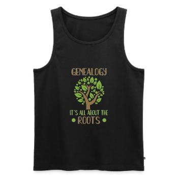Arbre généalogique Historien de la famille Généalogie Généalogie - Débardeur bio Premium Homme - noir - Devant - Michal (187cm)