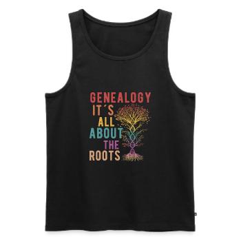 Arbre généalogique Historien de la famille Généalogie Généalogie - Débardeur bio Premium Homme - noir - Devant - Michal (187cm)
