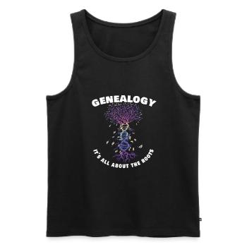 Arbre généalogique Historien de la famille Généalogie Généalogie - Débardeur bio Premium Homme - noir - Devant - Michal (187cm)