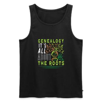 Arbre généalogique Historien de la famille Généalogie Généalogie - Débardeur bio Premium Homme - noir - Devant - Michal (187cm)