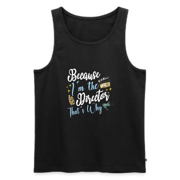 writer producer actor director filmmaker - Männer Premium Bio Tank Top - Schwarz - Vorne - AI Model Male 178 light (178cm)