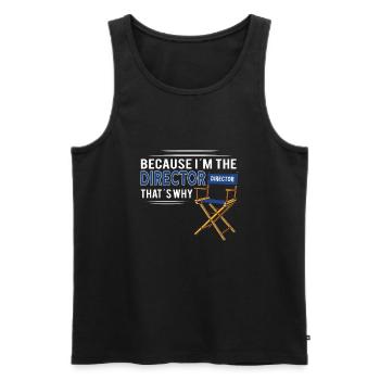 writer producer actor director filmmaker - Männer Premium Bio Tank Top - Schwarz - Vorne - AI Model Male 178 light (178cm)