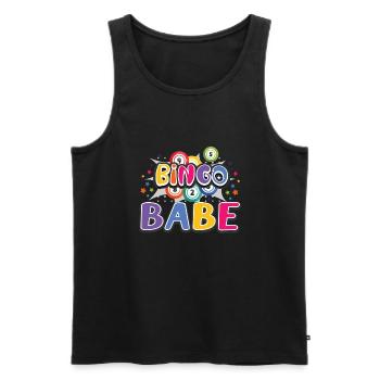 Bingo Card Game Grandma Bingo Player Bingo Cards - Men's Premium Organic Tank Top - black - Front - Michal (187cm)