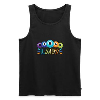 Bingo Card Game Grandma Bingo Player Bingo Cards - Men's Premium Organic Tank Top - black - Front - Michal (187cm)