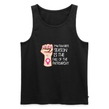 Feminism Empowerment Pro-choice Pro Abortion - Men's Premium Organic Tank Top - black - Front - AI Model Male 178 light (178cm)