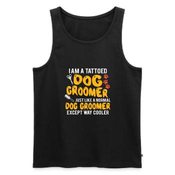 Dog Care Puppies Dog Groomer Dog Sitter - Débardeur bio Premium Homme - noir - Devant - Michal (187cm)