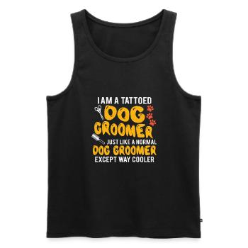 Dog Care Puppies Dog Groomer Dog Sitter - Débardeur bio Premium Homme - noir - Devant - Michal (187cm)