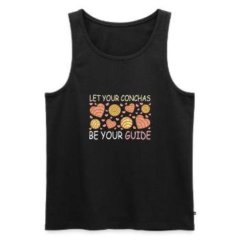Humour espagnol Conchas Pain mexicain - Débardeur bio Premium Homme - noir - Devant - Michal (187cm)