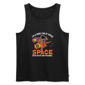 Astronaute Astronomie Système Solaire Espace Enfants - Débardeur bio Premium Homme - noir - Devant - Michal (187cm)