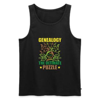 Family Tree Family Historian Genealogy Genealogy - Men's Premium Organic Tank Top - black - Front - Michal (187cm)