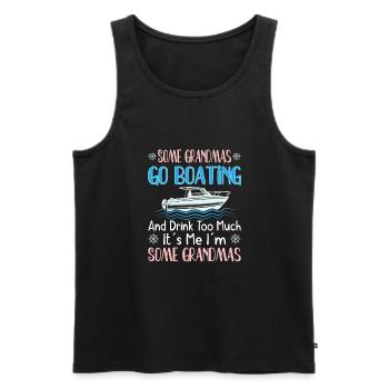 Bateau de navigation Capitaine Pontoon Sailor Cruising - Débardeur bio Premium Homme - noir - Devant - Michal (187cm)