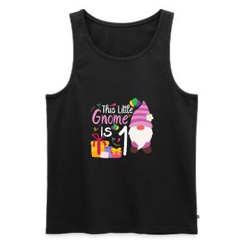 Ce petit gnome est une fille de 5 ans - Débardeur bio Premium Homme - noir - Devant - Michal (187cm)